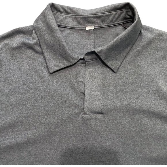 Lululemon Men's Grey Capacity Short Sleeve Polo Shirt XL - Picture 4 of 5